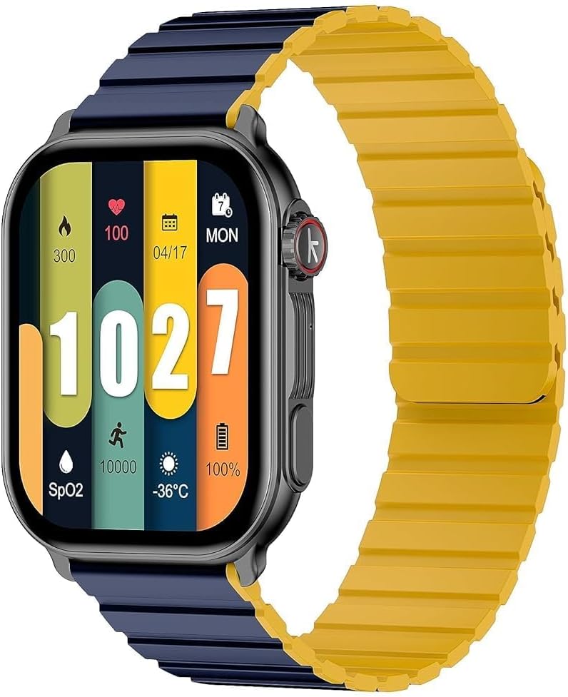 Ks Pro Smartwatch 2.01'' AMOLED Display HD Bluetooth Call Abnormal Heart Rate Monitor AOD Sport Men Women Smart Watch (Black)