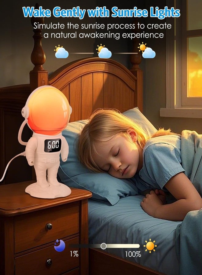 AMIR Wake Up Light Sunrise Alarm Clock for Kids, Bluetooth Speaker Wake Up Light Alarm Clock for Christmas Gifts, 21 Natural Sounds, 22 Lighting Modes, Night Lights with Dual Alarm, Snooze - Image 2