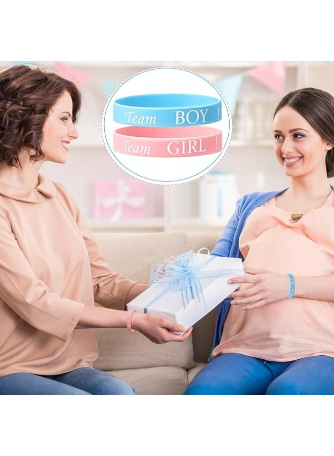 20-Piece Baby Gender Reveal Bracelets, Silicone Wristbands Gender Reveal Party Bracelets, Team Both Rubber Wristband for Baby Shower Gender Reveal Party Favor Supplies - Image 4