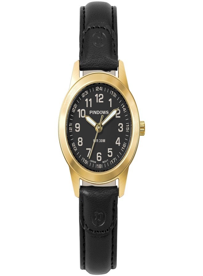 PINDOWS Watches for Women, Classic Business Analog Quartz Small Ladies Watches, 3ATM Waterproof Fashion Dress Watch with Easy-to-Read Luminous Dial - Image 2