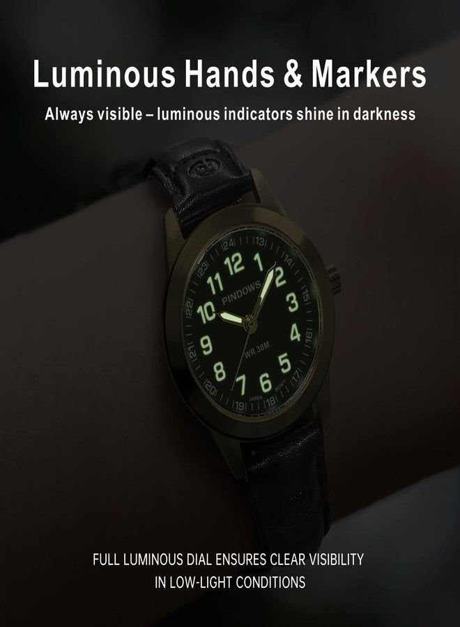 PINDOWS Watches for Women, Classic Business Analog Quartz Small Ladies Watches, 3ATM Waterproof Fashion Dress Watch with Easy-to-Read Luminous Dial - Image 5