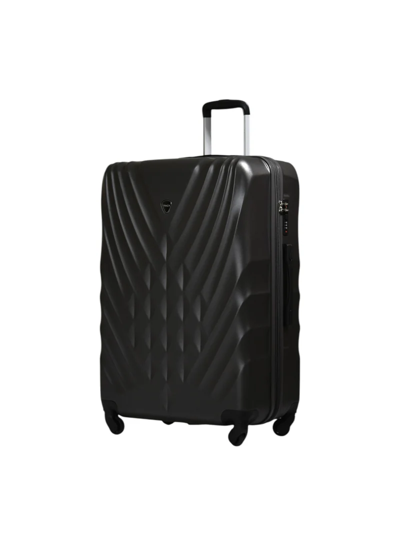Track Hard Side ABS Luggage Set 4 Piece Travel Trolley Set | 12 Inch Mini, 20 Inch Cabin, 25 Inch Medium & 29 Inch Large Suitcases | 4 Double Spinner Wheels | Combination Lock | Expandable Hard Shell | Telescopic & Side Handle | Travel Luggage Set