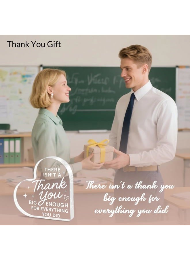 ilifemate Thank You Gift for Women Men, Appreciation Gifts - Acrylic Heart Plaque 3.9 × 3.9 × 0.4inch, Thank You Gifts for Boss, Coworker, Principal, Teacher, Nurse, Volunteer, Mentor, Thanksgiving Gifts - Image 2