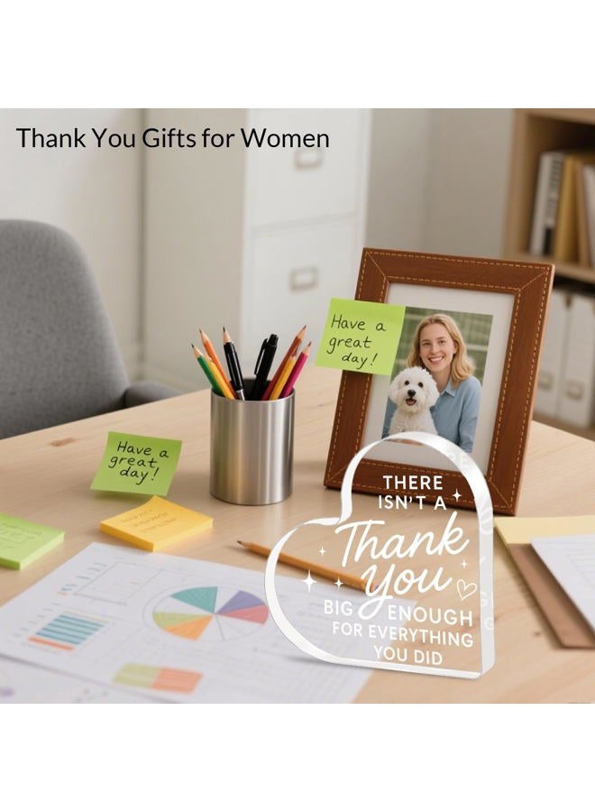ilifemate Thank You Gift for Women Men, Appreciation Gifts - Acrylic Heart Plaque 3.9 × 3.9 × 0.4inch, Thank You Gifts for Boss, Coworker, Principal, Teacher, Nurse, Volunteer, Mentor, Thanksgiving Gifts - Image 3