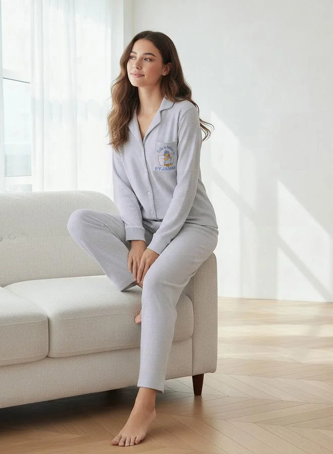 سبلاش فيڤ Winnie the Pooh Pyjama Set Button-Down Shirt & Trousers