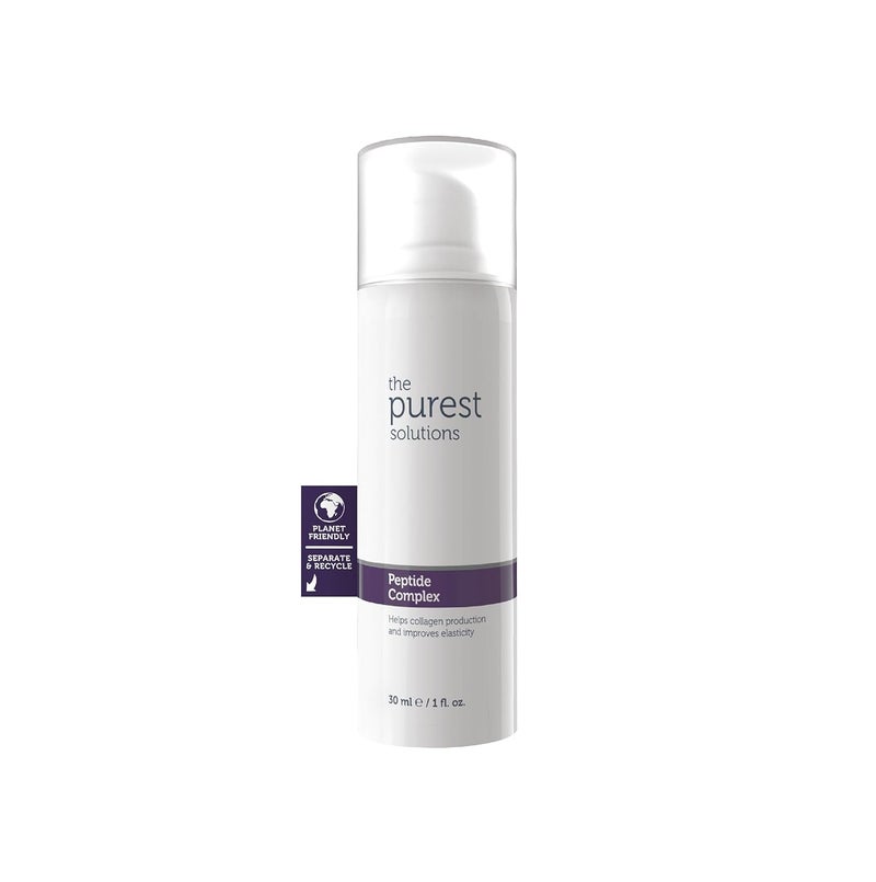 The Purest Solutions Peptide Complex Serum  Skin Rejuvenation  AntiAging Care  Supports the Collagen Fiber Network  AntiWrinkle Effect  Vegan  Cruelty Free  Eco Friendly 1 fl oz