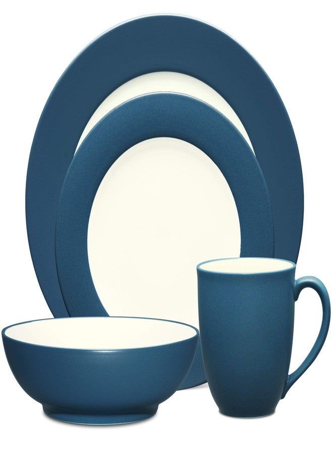 Noritake Colorwave Blue 4-Piece Rim Place Setting, Service for 1 - Image 1
