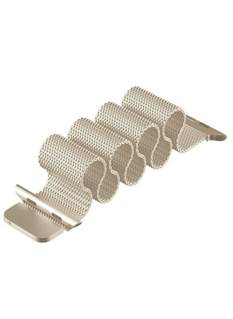 Phone Planet - for Apple Watch Band 49mm 45mm 44mm 42mm Stainless Steel Metal Strap Milanese Loop Alloy Replacement for iWatch Series ultra/8/7/SE/6/5/4/3/2/1  Champagne Gold) - Image 1