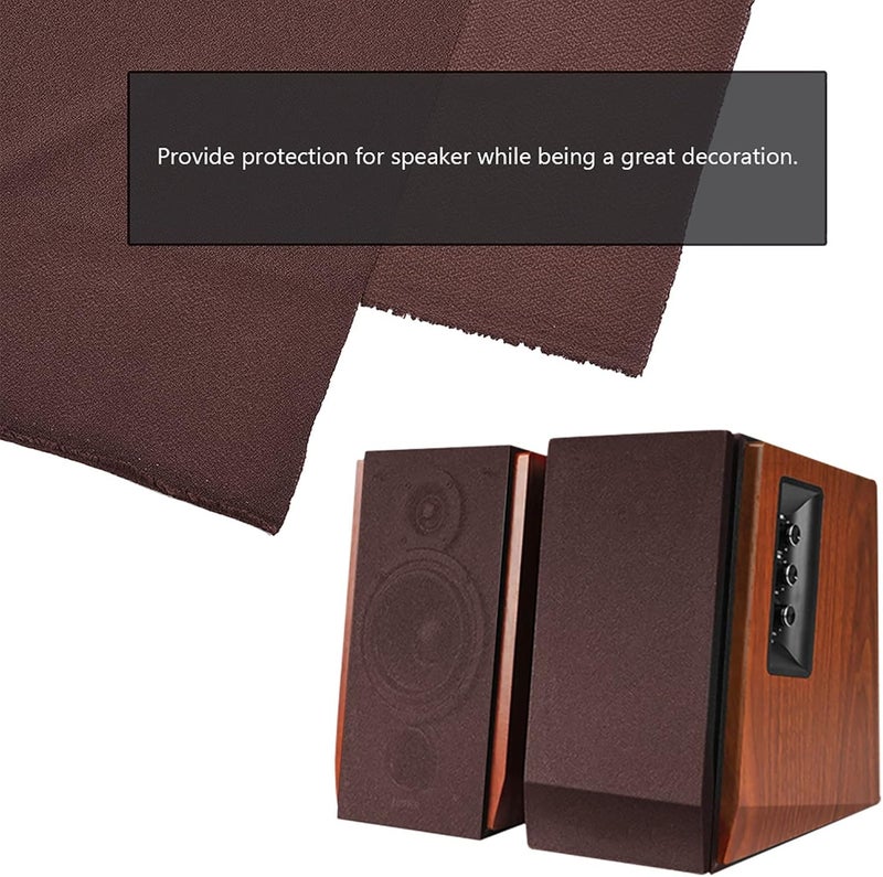 comfrt Speaker Grill Cloth, Brown/Black Speaker Cloth Mesh Fabric Dustproof Protective Grille Cover, 67x19.6in(Brown) - Image 4