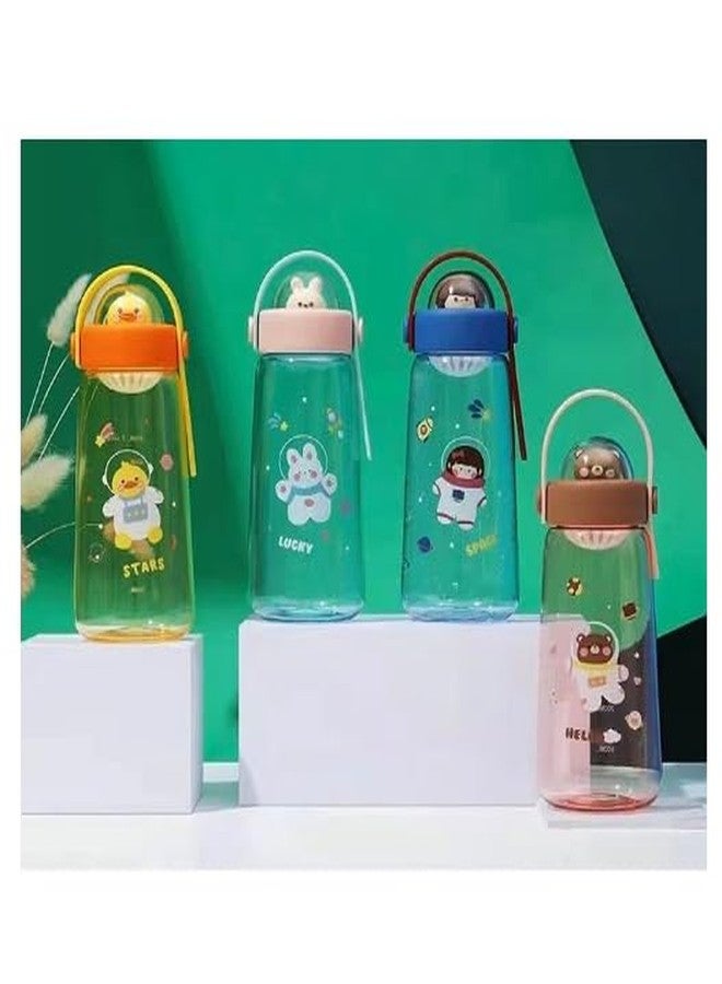TEMSON Cute Water Bottle for Kids - BPA Free Water Bottle, Anti-Leak Non-Toxic Durable Water Bottle for Girls, Boys, Children, School Bottle for Kids - 600 ML(SL-7078) (Bear - Brown) - Image 4