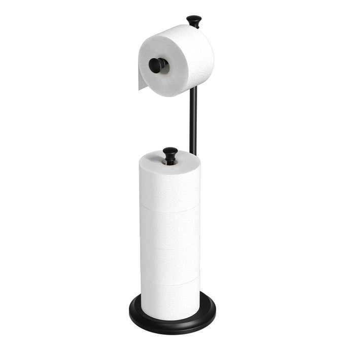 TOILET PAPER HOLDER FREE STANDING BLACK TOILET PAPER HOLDER BATHROOM STORAGE FOR 5 MEGA ROLLS 276H