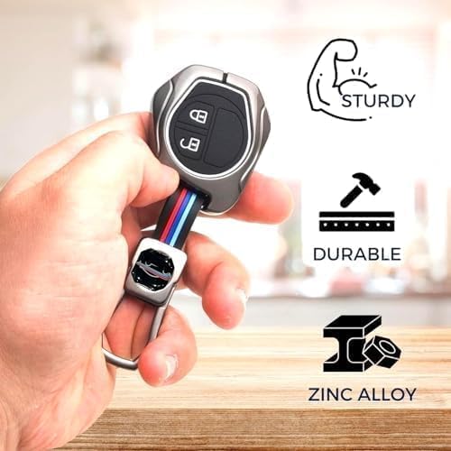 Cri8Hub Metal Alloy Key Cover SZK-D2 Compatible with Maruti Suzuki Baleno/Fronx/S-Presso/Swift/DZire/Ignis/Alto/Vitara/Brezza/Celerio/Ertiga/Ciaz/SCross/Wagonr | 2 Button Remote Key Cover Suzuki - Image 4