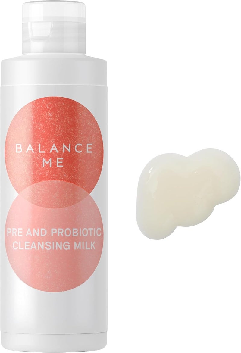 Balance Me Pre and Probiotic Cleansing Milk Face Cleanser for Sensitive Skin Gentle and Fragrance Free Soothes and Strengthens 180ml