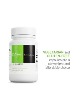Davinci Labs L-Theanine - Dietary Supplement to Help with Concentration, Focus, Relaxation and Irritability* - with 200 mg L-Theanine per Serving - 30 Vegetarian Capsules  - Image 2