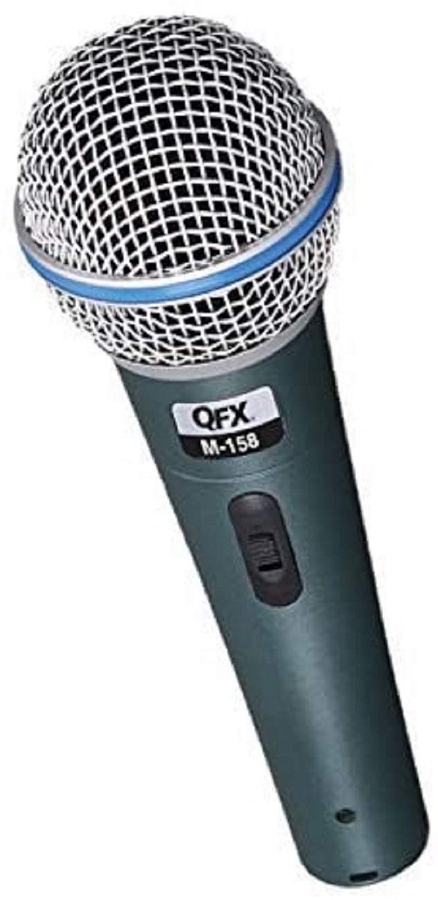QFX Instrument Dynamic Microphone XLR Connector M158 Black