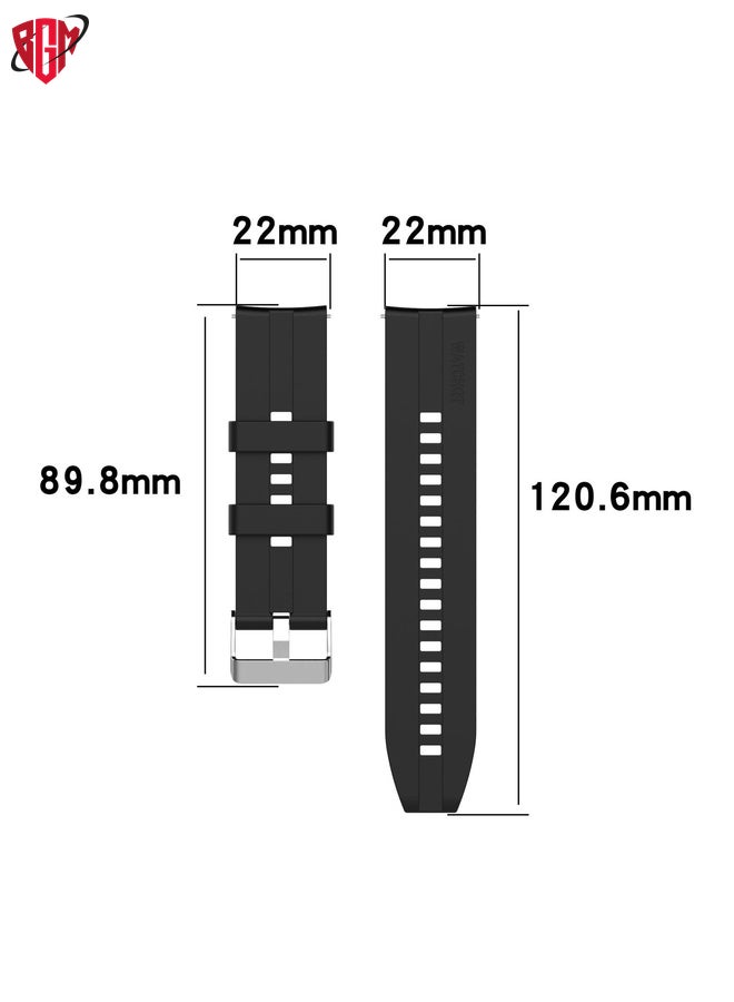 Watch Band Strap For Amazfit GTR 2e / GTR 2 22mm Silicone Watch Band with Silver Buckle(Mint Green)