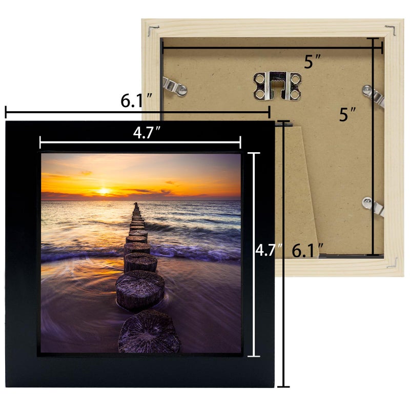 Lekaiya 5x5 إطارات صور سود - Image 2