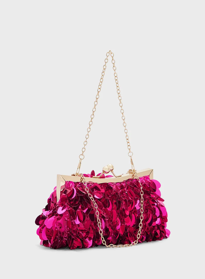 Ginger Boutique Sequined Clutch Bag