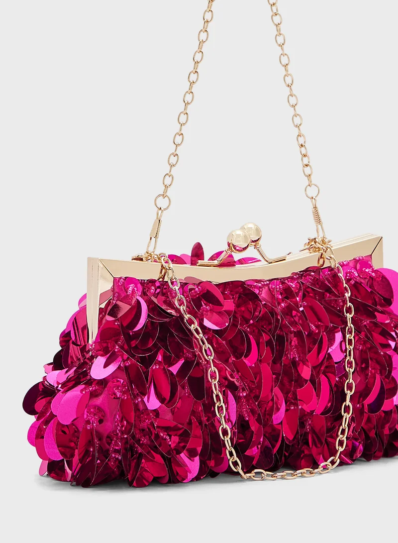 Ginger Boutique Sequined Clutch Bag