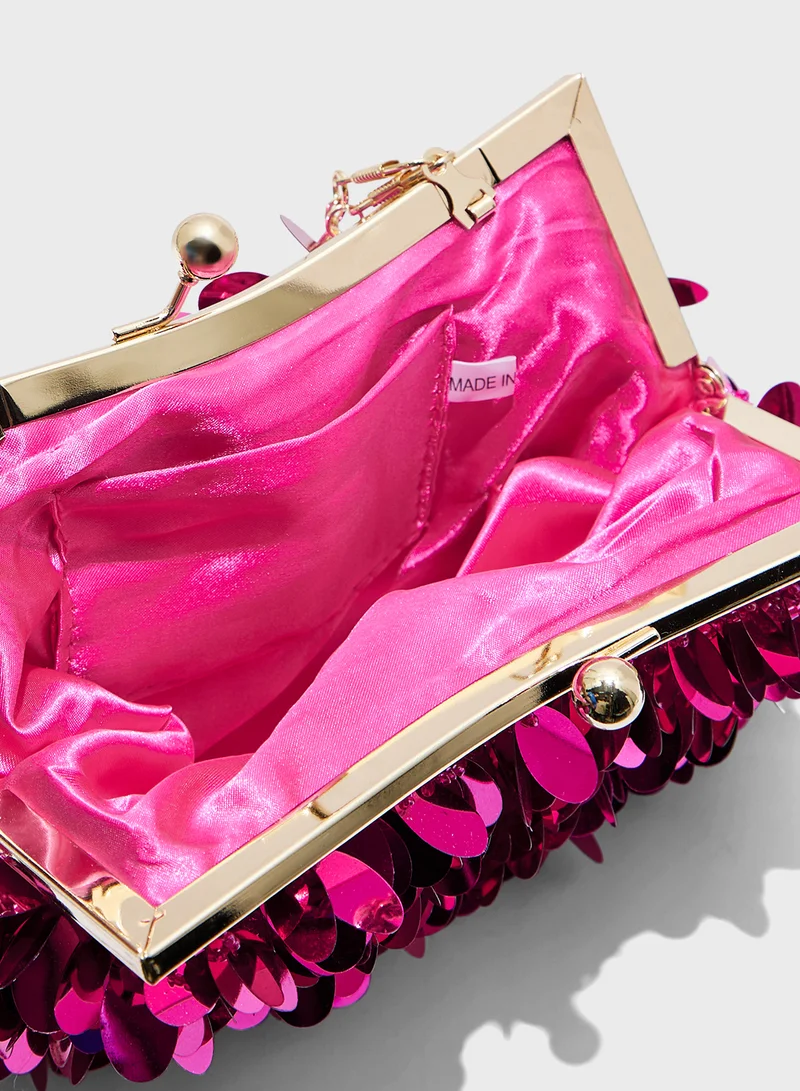 Ginger Boutique Sequined Clutch Bag