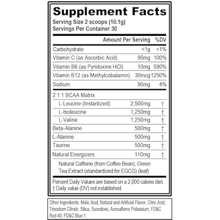 Evlution EVL BCAAs Amino Acids Powder - BCAA Energy Pre Workout Powder for Muscle Recovery Lean Growth and Endurance - Rehydrating Post Workout Recovery Drink with Natural Caffeine - Furious Grape - Image 2