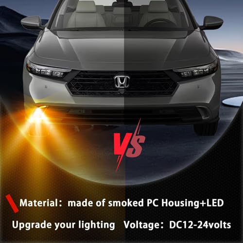 PGTOPONE Switchback White/Amber LED Front Bumper Fog Light DRL Amber Sequential Turn Signal Feature Compatible with Honda Accord 2023-up EX LX EX sport Hybrid EX-L - Image 3