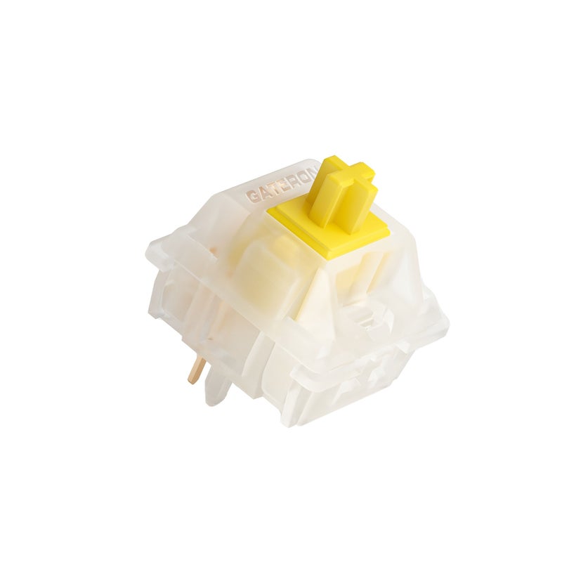 35 قطعة من مفاتيح لوحة المفاتيح الميكانيكية من نوع Gateron Milky Yellow Pro الخطية بقوة 50 غرام، مدهونة بـ PE، ذات 5 أسنان، ونظام طبقة واحدة للأقدام. - Image 1