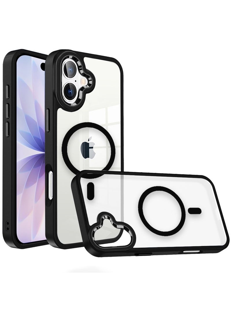 Techie Apple iPhone 17 Case MagSafe – Clear Shockproof Transparent Cover, Anti-Yellow Acrylic Hard Back with TPU + PC, Wireless Charging Compatible – Black Edge - Image 1