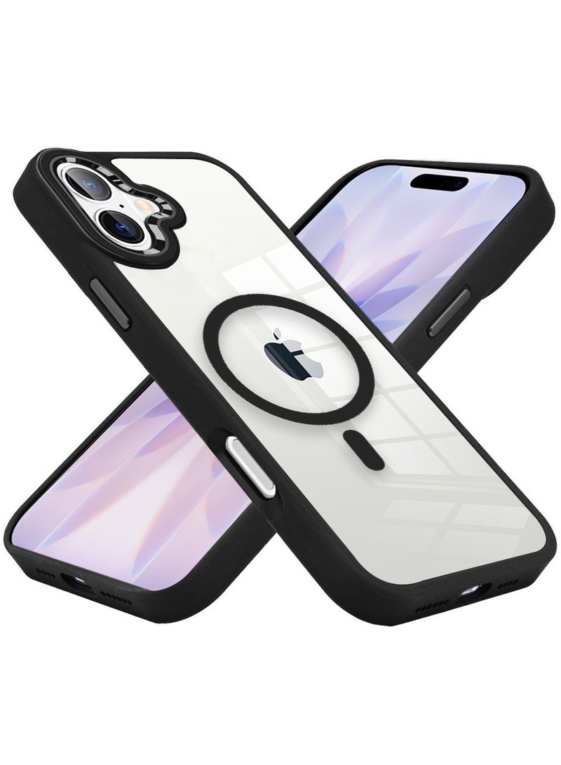 Techie Apple iPhone 17 Case MagSafe – Clear Shockproof Transparent Cover, Anti-Yellow Acrylic Hard Back with TPU + PC, Wireless Charging Compatible – Black Edge - Image 2