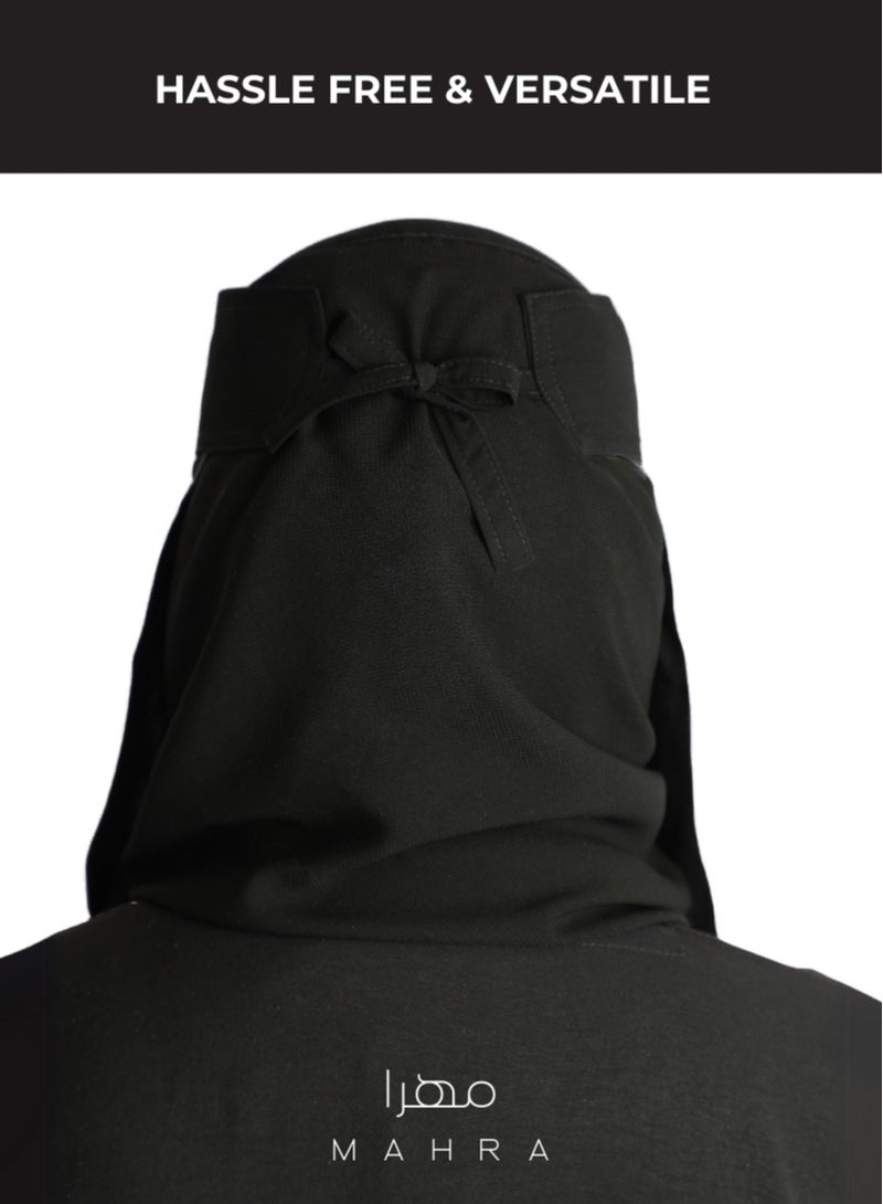 Premium Saudi Niqab | 12 x 8 inches | Comfortable & Airy | Ideal for Modest Attire, Prayers, Travel, Daily Wear