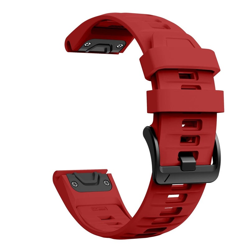 S-TOP For Garmin 20mm Quick Release Solid Color Silicone Watch Band(Red) - Image 3