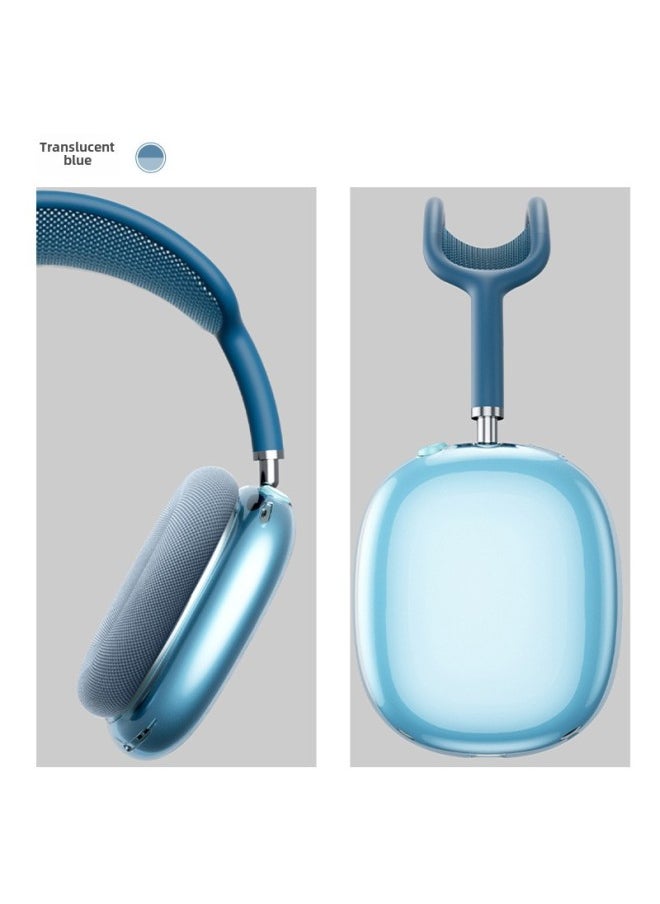 Generic - TPU Storage Case Case For Apple AirPods Max Transparent Bluetooth Headset-Color:Translucent Blue - Image 1