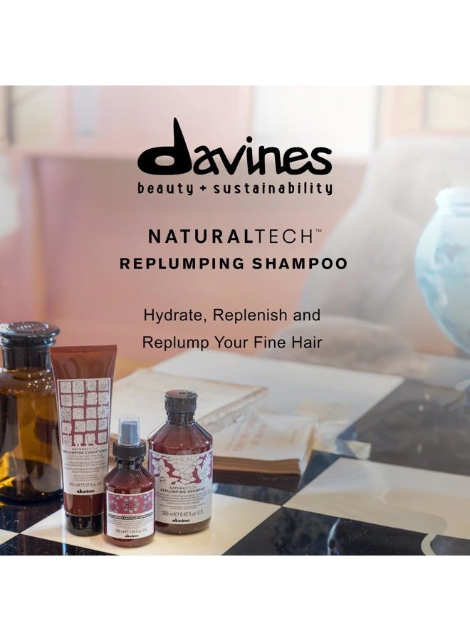 Davines Naturaltech REPLUMPING Shampoo, Gentle Cleasning To Add Hydration, Elasticity And Protection, Add Fullness, 8.45 fl. oz. - Image 2