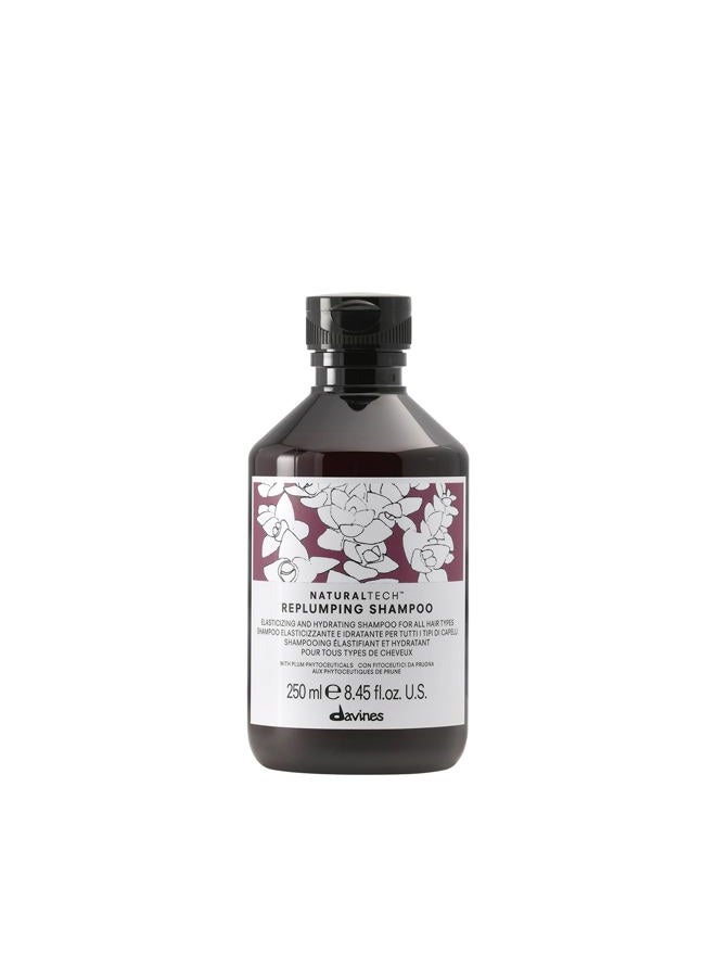 Davines Naturaltech REPLUMPING Shampoo, Gentle Cleasning To Add Hydration, Elasticity And Protection, Add Fullness, 8.45 fl. oz. - Image 1