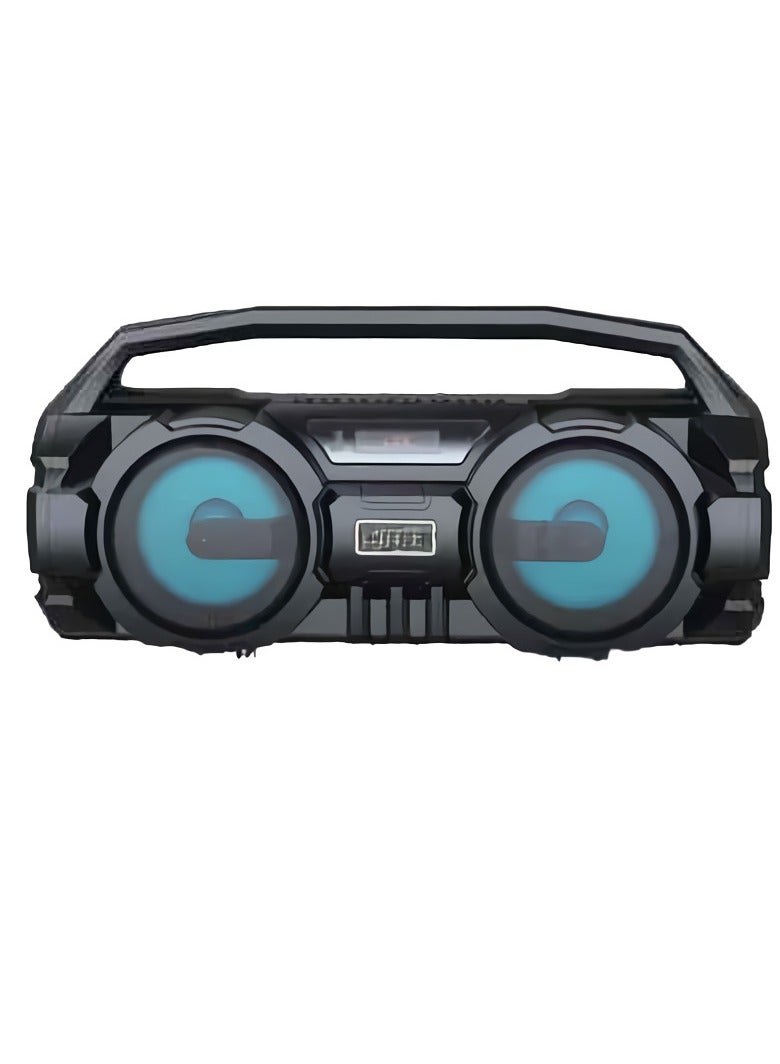 Portable Bluetooth Speakers, Easy To Carry Durable Hifi Wireless Subwoofer, Lightweight Super Bass Mp3 Music Player, Stereo Boom Box For Indoor And Outdoors, (1pc, S1 Black With Mic ) - Image 1