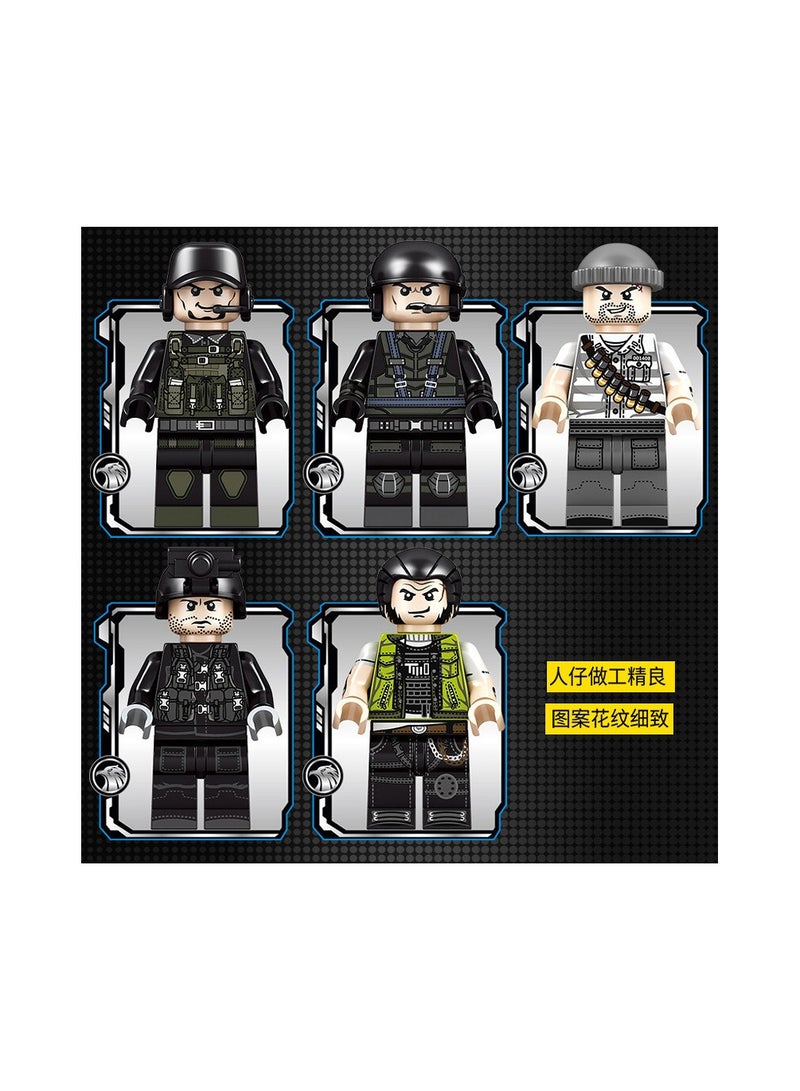 Sembo 102437 - Blackhawk SWAT series building blocks - 638 pcs - Black - Image 5