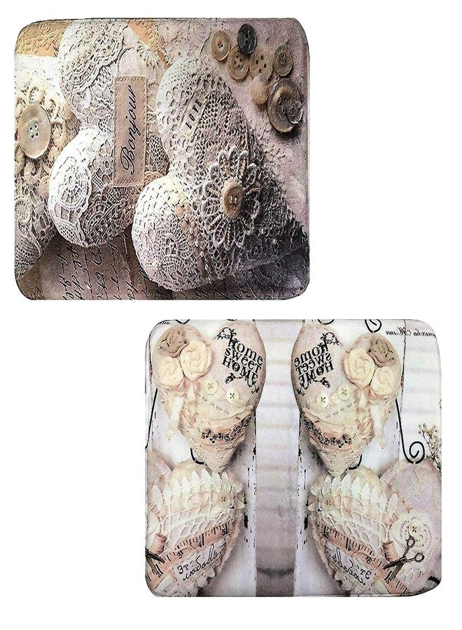 Lukzer Set of 2 Home Soft Bath Mat Super Soft/Absorbent Anti-Skid for Home Entrance Bathroom Balcony Office Unique Design (60 x 40 cm/Random Design) CH-139-2 - Image 5