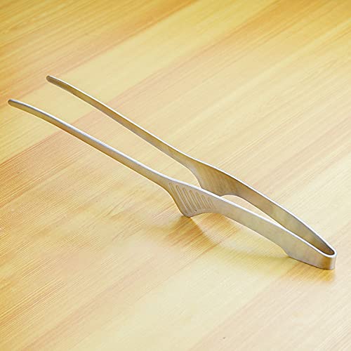 YRMJ 2 Pieces Stainless Steel Grill Tongs for Korean and Japanese BBQ Clean & Convenient Use,Non-Slip Serrated Tips,Ideal for Cooking Self-Standing Tongs for Salad,Grill,Camping,Buffet,Oven - Image 4