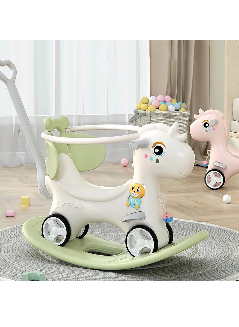 DubaiGallery 2023 New Trojan Horse Children Rocking Horse Scooter Two-in-One Baby Rocking Chair Gift One Year Old Balance Board - Image 3