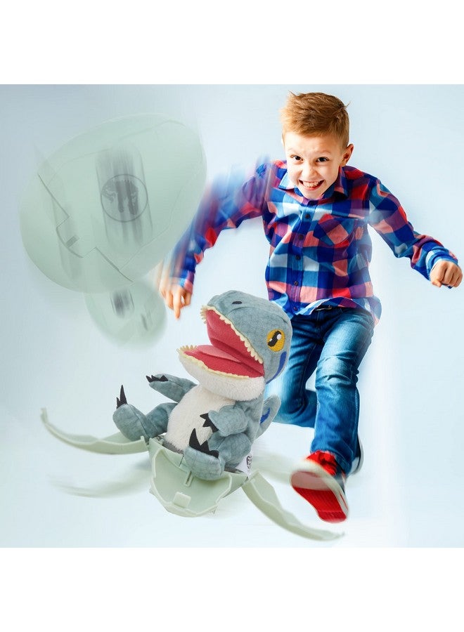 واو! ستاف يا لها من روعة! لعبة "بودز ستاف" من عالم جوراسيك - ديناصور فيلوسيرابتور أزرق | بيضة ديناصور مع دمية قطيفة قابلة للفتح | منتجات وهدايا وألعاب رسمية من سلسلة "المملكة الساقطة" للأولاد والبنات من سن 5 سنوات فما فوق - Image 5