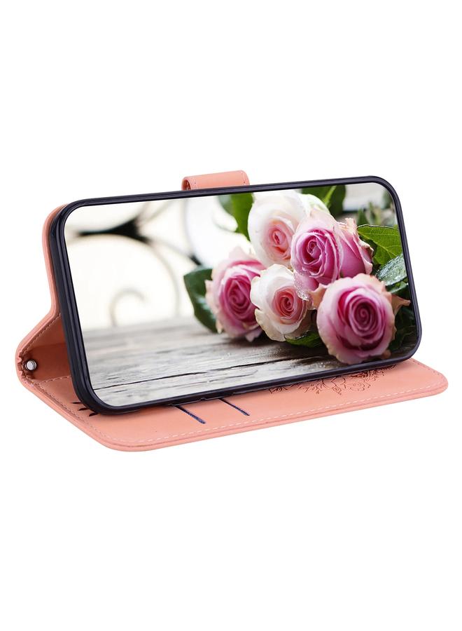 زبون جراب لهاتف Infinix Note 12 Pro 4G، جراب جلدي منقوش بنقشة فراشة وردية - Image 4