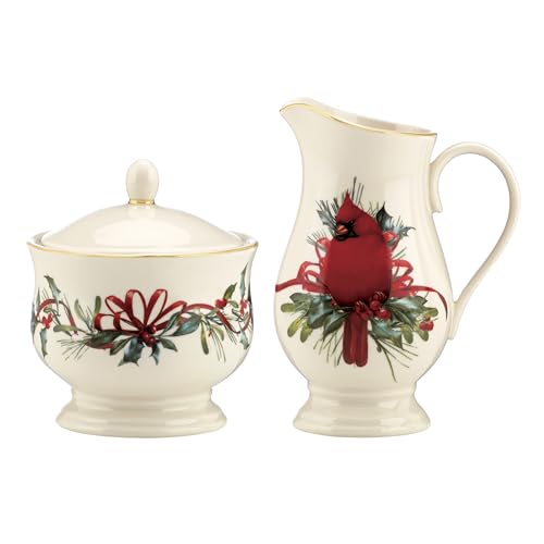 Lenox 847266 Winter Greetings Sugar & Creamer Set, Christmas & Holiday Hosting - Image 1