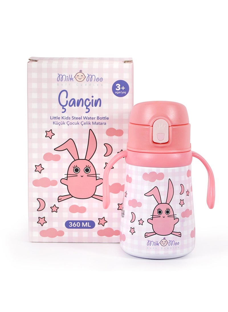Milk & Moo - Milk&Moo Stainless Steel Kids Water Bottle 360ML Cancin - Image 1