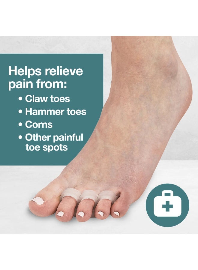 فواصل أصابع القدم للعناية بالقدم – فاصل أصابع جل ناعم – مصحح ومحاذي أصابع القدم للرجال والنساء – لتقويم الأصابع المتداخلة وعلاج الوكعة وأصابع المطرقة - Image 5