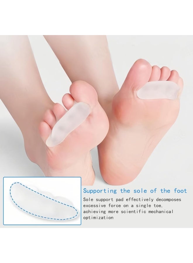 فواصل أصابع القدم للعناية بالقدم – فاصل أصابع جل ناعم – مصحح ومحاذي أصابع القدم للرجال والنساء – لتقويم الأصابع المتداخلة وعلاج الوكعة وأصابع المطرقة - Image 3