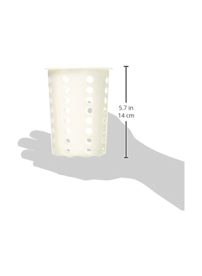 Winco Flatware Cylinder, Plastic White Medium - Image 2