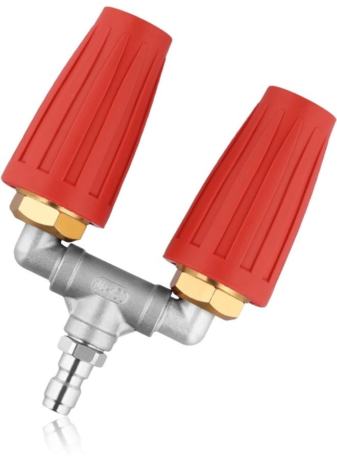 NQEUEPN Dual Turbo Nozzle, 360Â° Rotation Pressure Washer Nozzle Tips  - Image 1