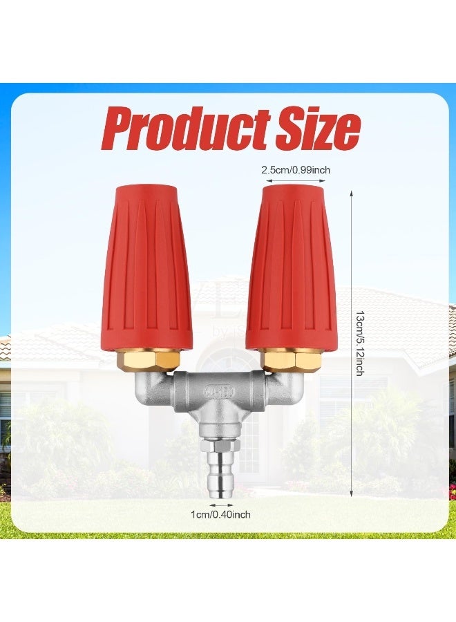NQEUEPN Dual Turbo Nozzle, 360Â° Rotation Pressure Washer Nozzle Tips  - Image 2
