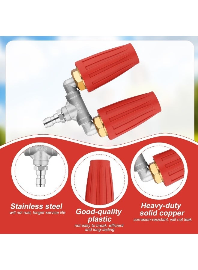 NQEUEPN Dual Turbo Nozzle, 360Â° Rotation Pressure Washer Nozzle Tips  - Image 4