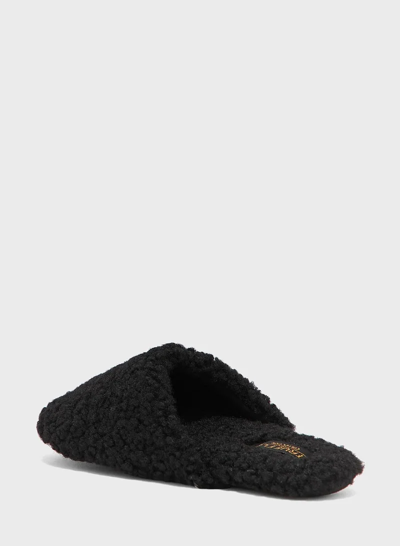 Truffle Furry Slip On Bedroom Slipper